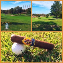 Traveling CAO Cigar at the Crab Meadow Golf Course