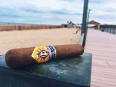 Traveling CAO cigar at Crab Meadow Beach in Northport
